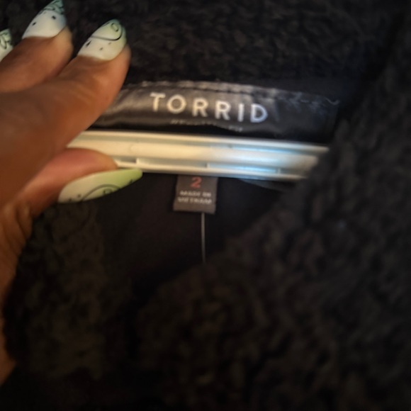 Torrid Black Jean Jacket with Sherpa Collar - Picture 5 of 6